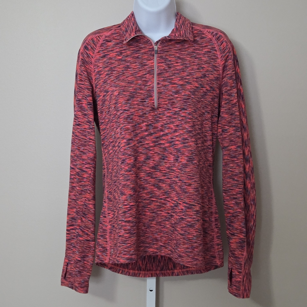 Athleta Mendoza Coral Half Zip Activewear Pullover Size Medium